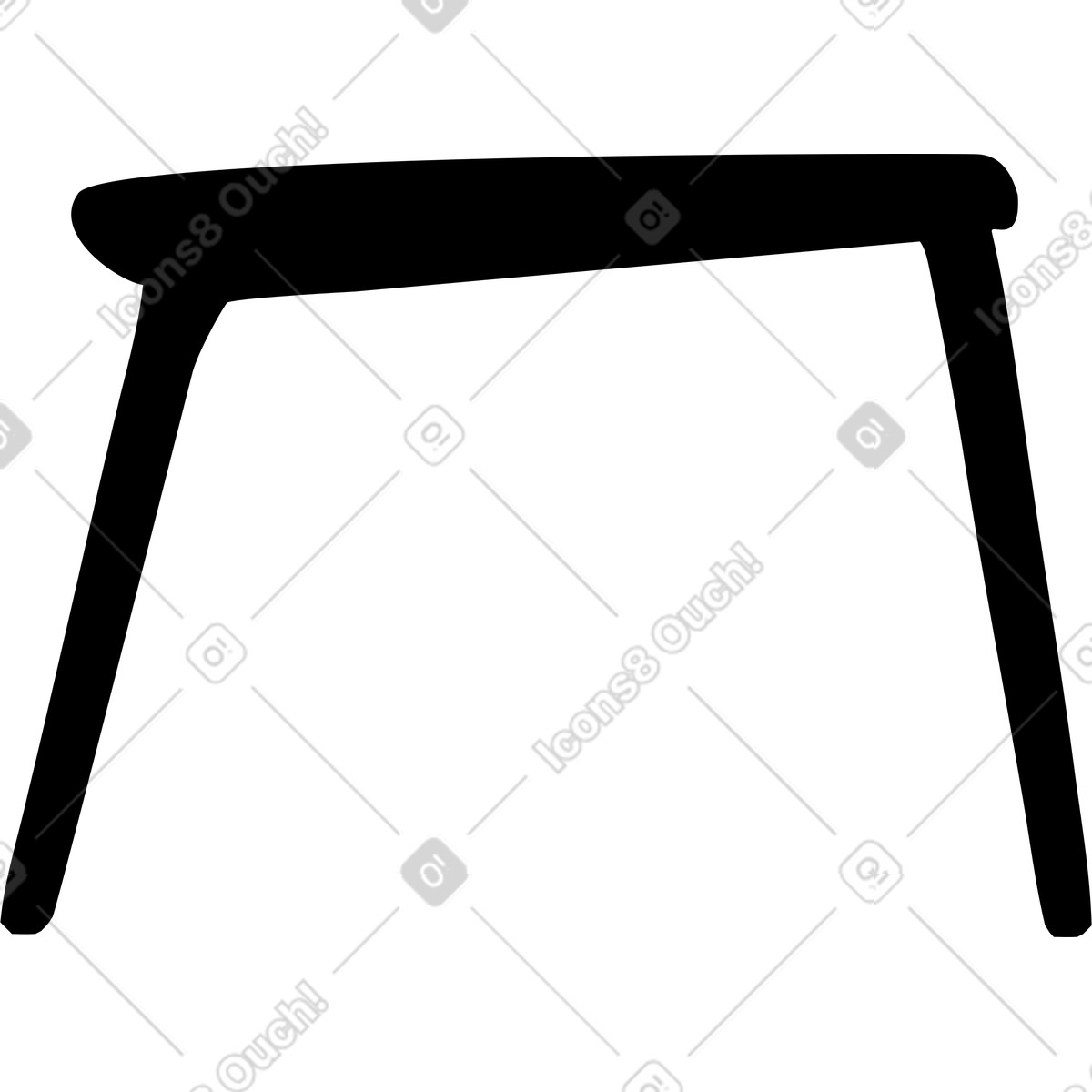 Illustration Chaise tabouret dans le style Journal à télécharger aux formats PNG, SVG