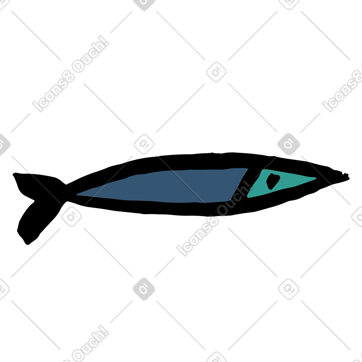 Scandi 스타일의 생선 일러스트레이션 PNG, SVG 다운로드