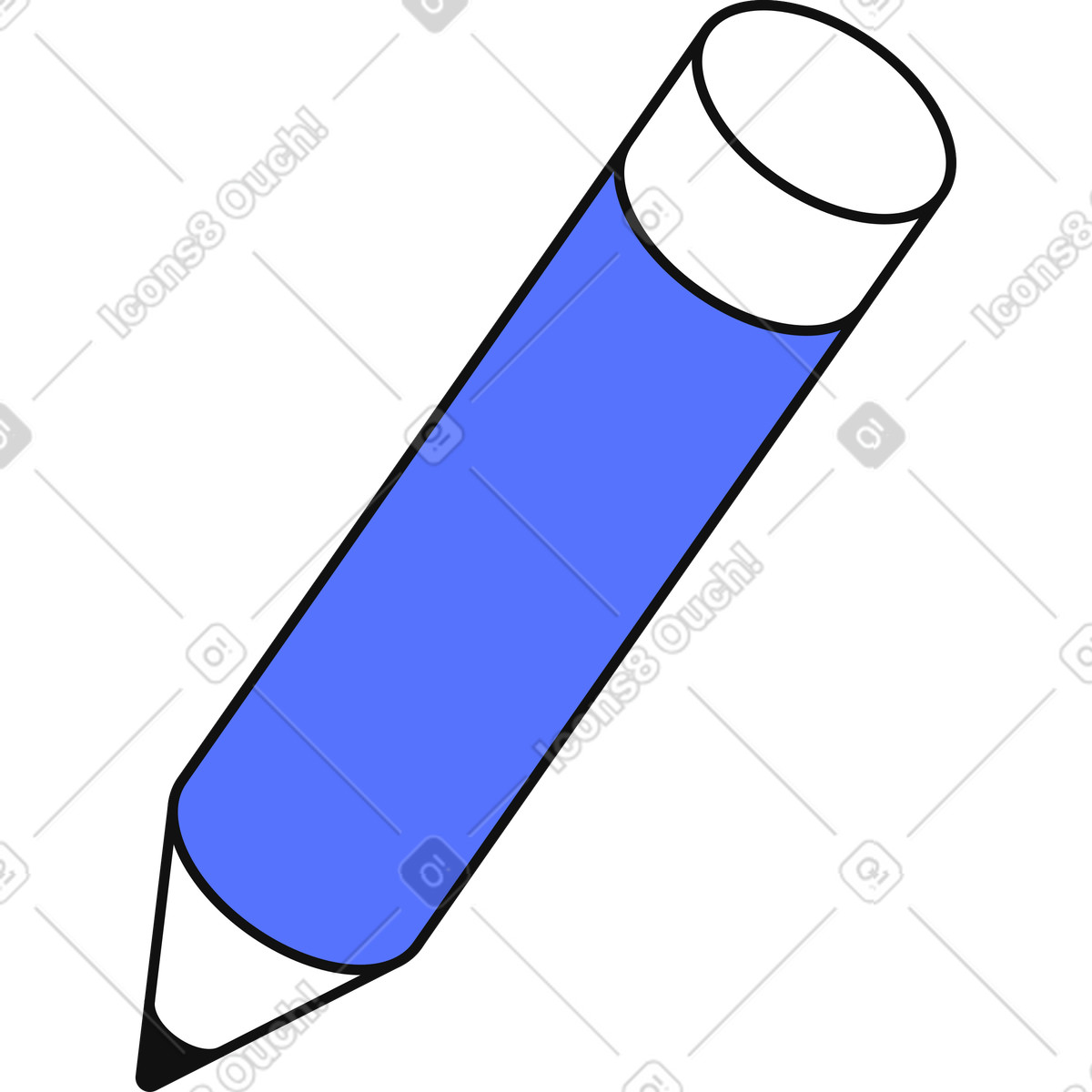下载 Main 风格的 Pencil icon representing writing tool for notes and documentation tasks 插画，支持 PNG、SVG 格式
