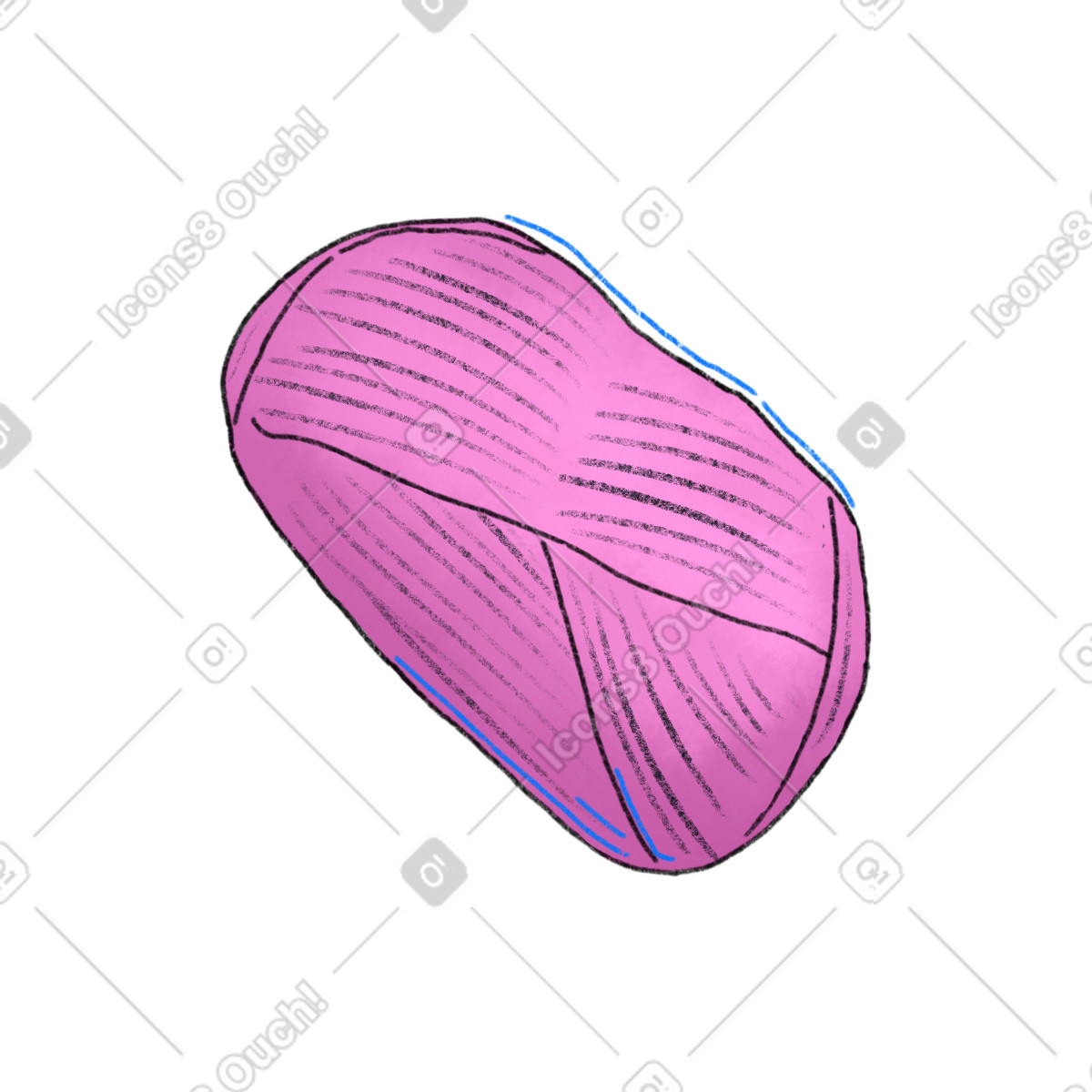 Violet yarn illustrazione in stile Moments scarica in PNG, SVG