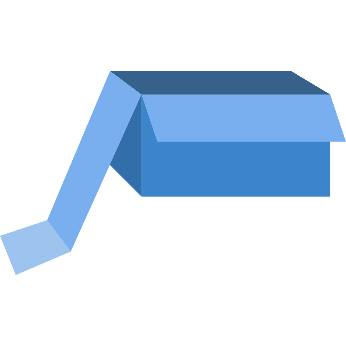 Ilustración Box blue en estilo Fogg a descargar en PNG y SVG