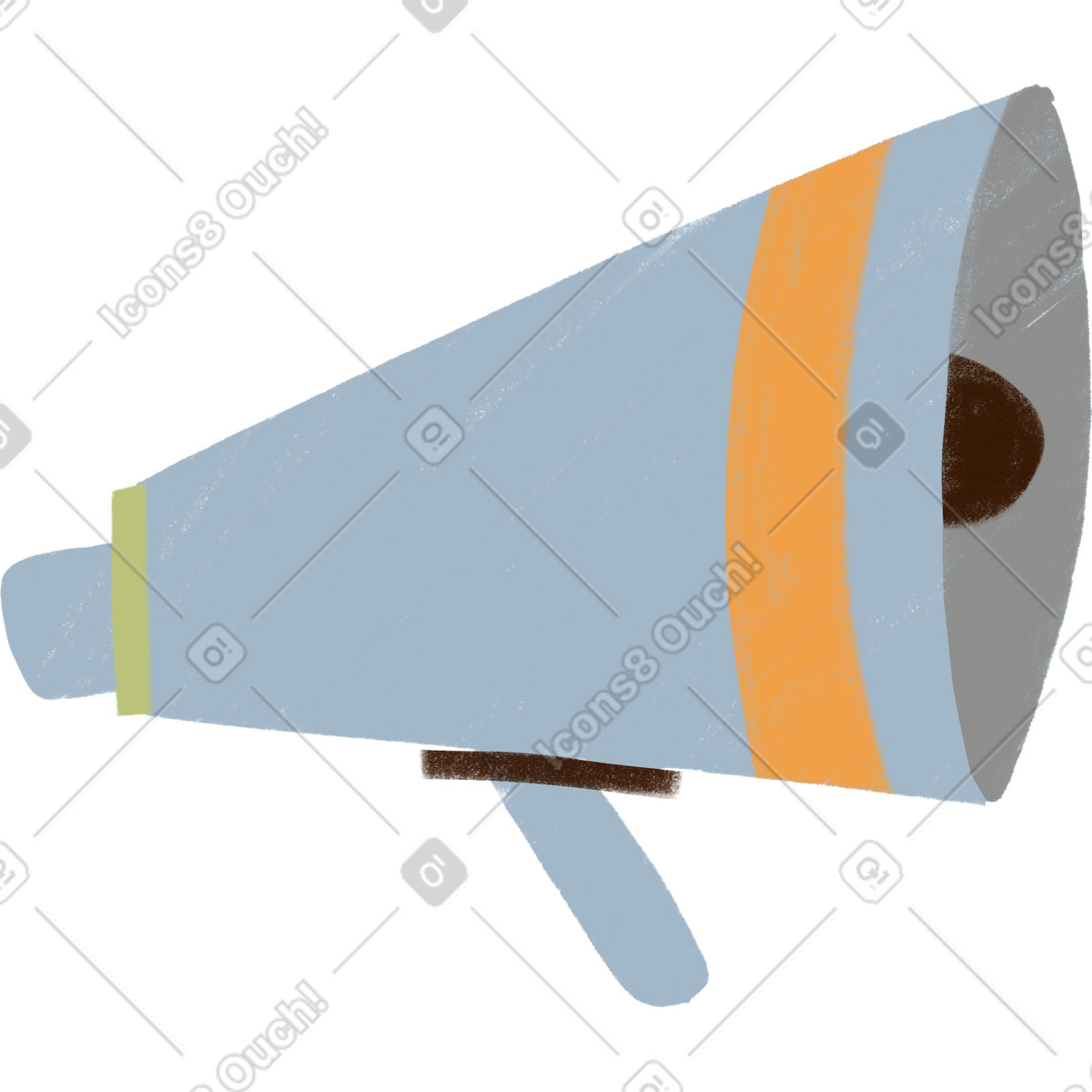 Megaphone illustrazione in stile Lumiere scarica in PNG, SVG