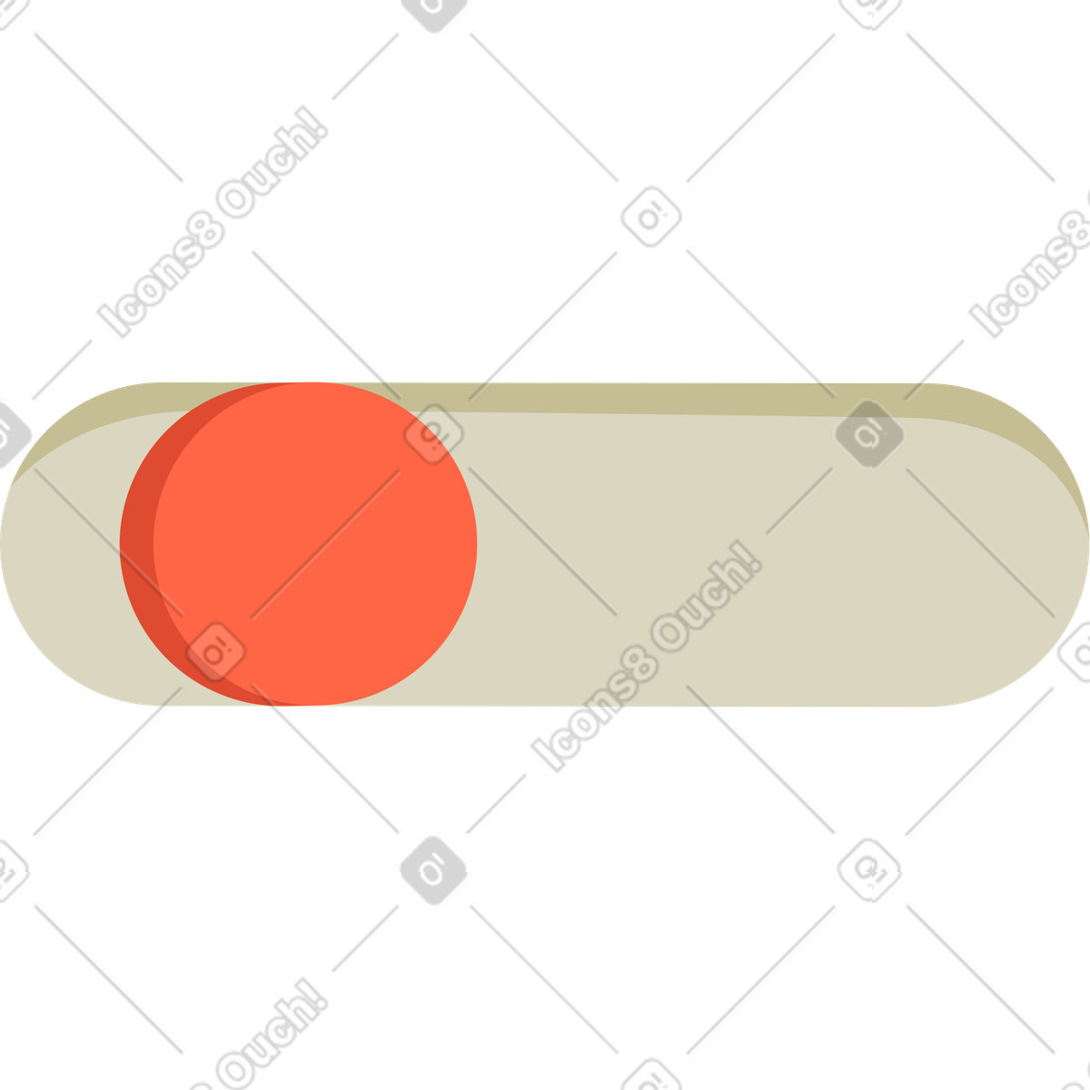 Red scroll bar illustration in Social style download in PNG, SVG