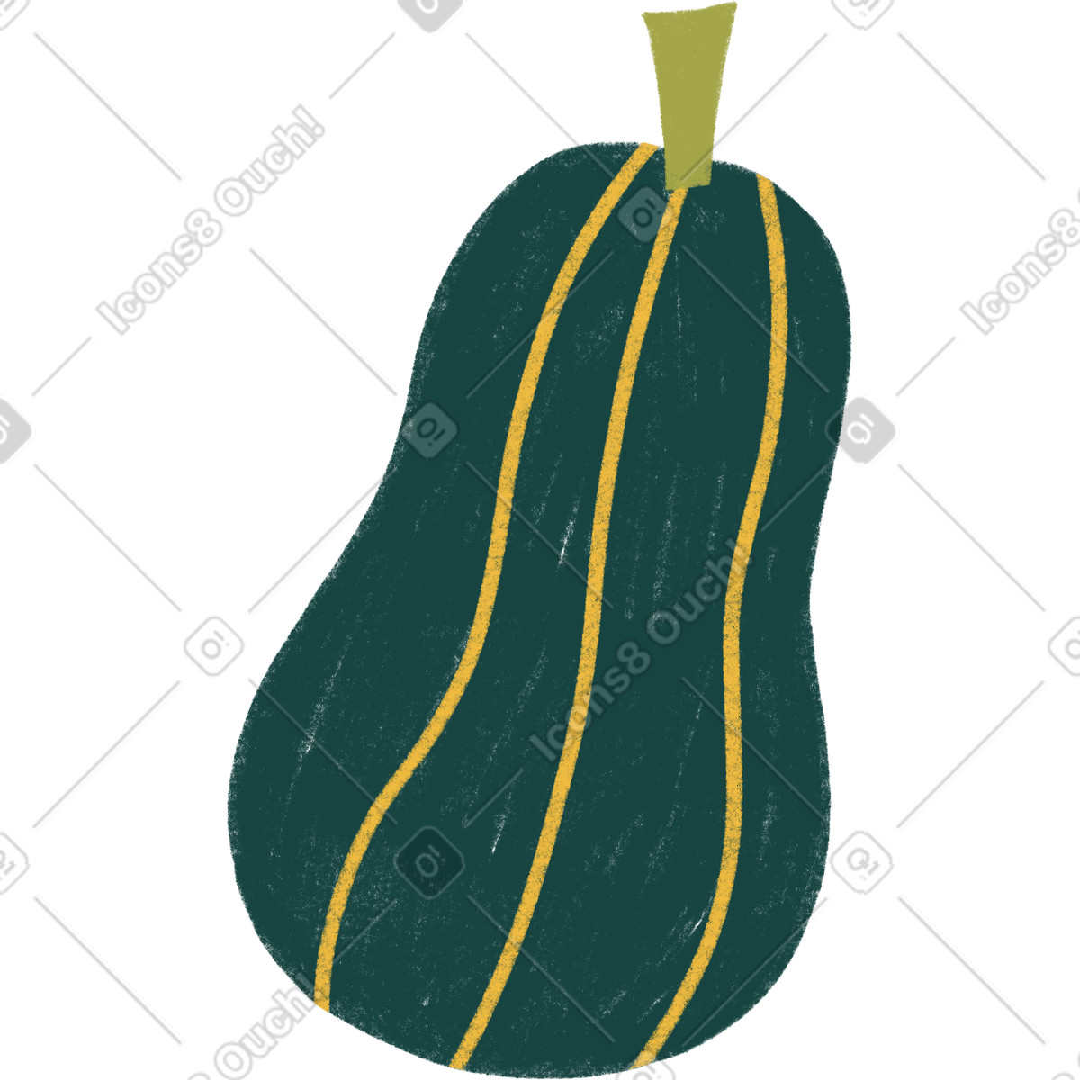 Ilustração de Dark green zucchini em no estilo Tutti para baixar em PNG, SVG
