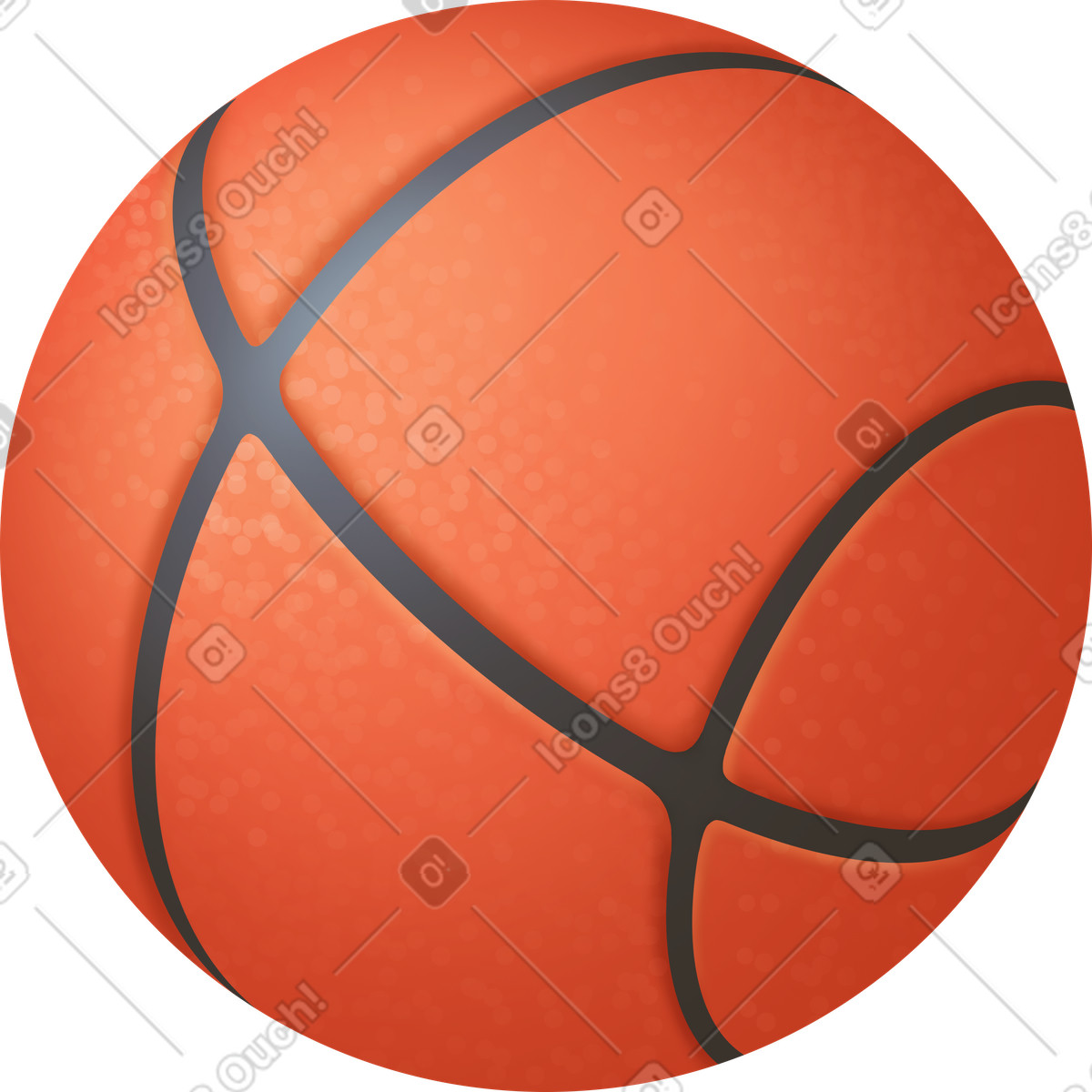 Basketball ball-Illustration im Props-Stil als Download in PNG, SVG