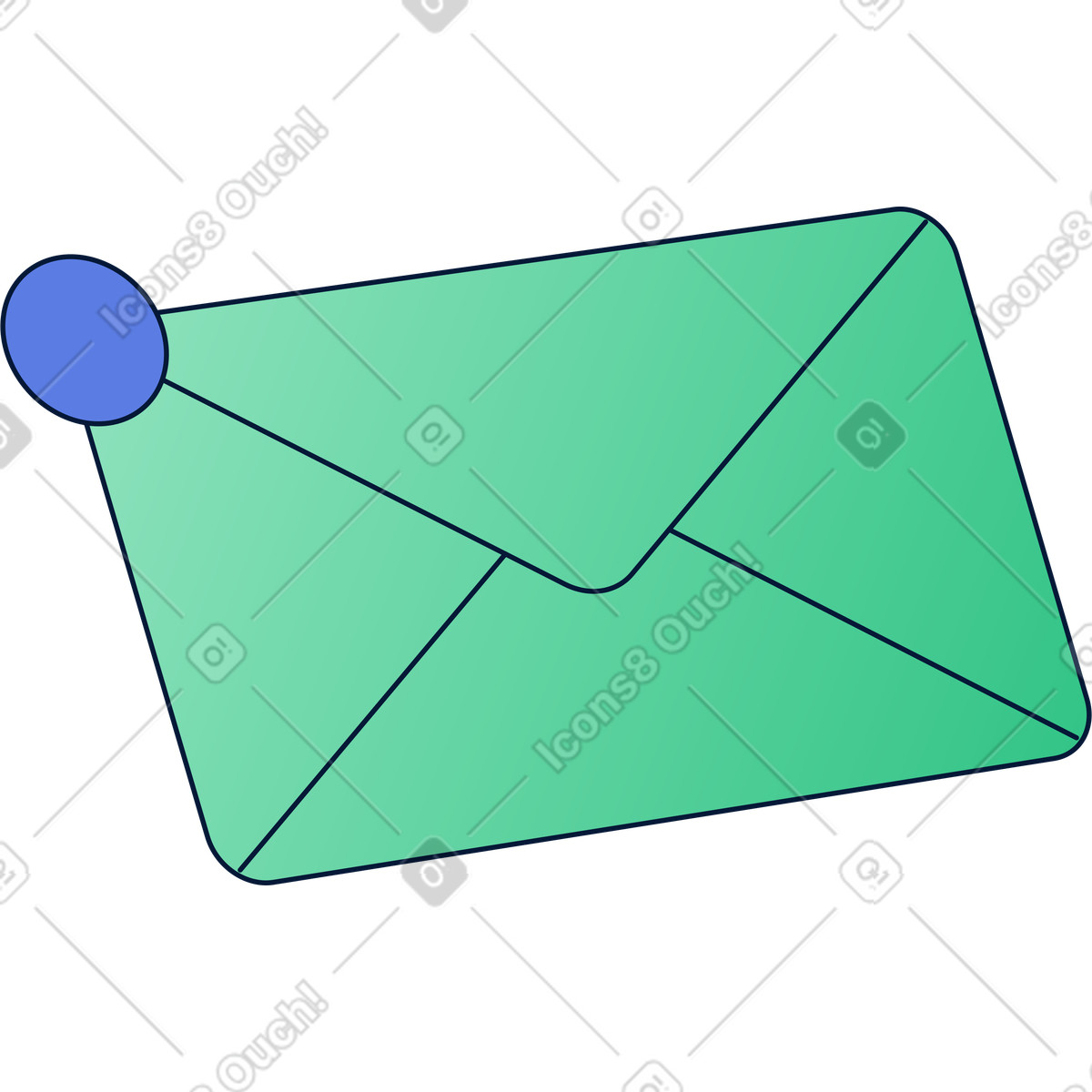 Nuova email illustrazione in stile Neat scarica in PNG, SVG