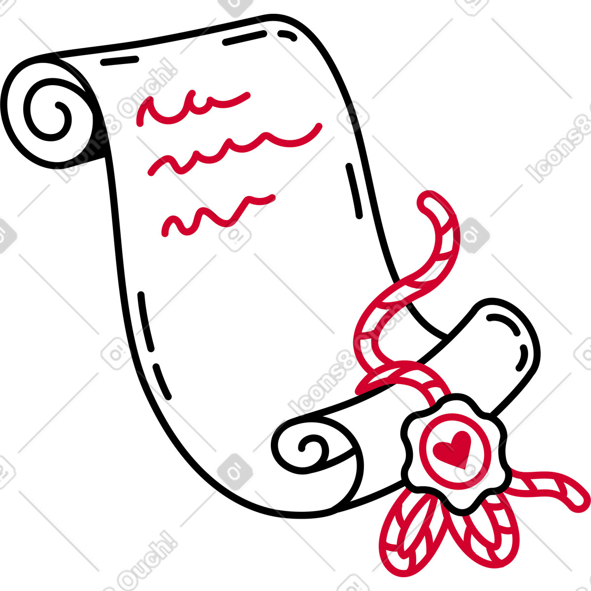 Ruby スタイルの 古代の巻物 のイラストをPNG、SVG形式でダウンロード