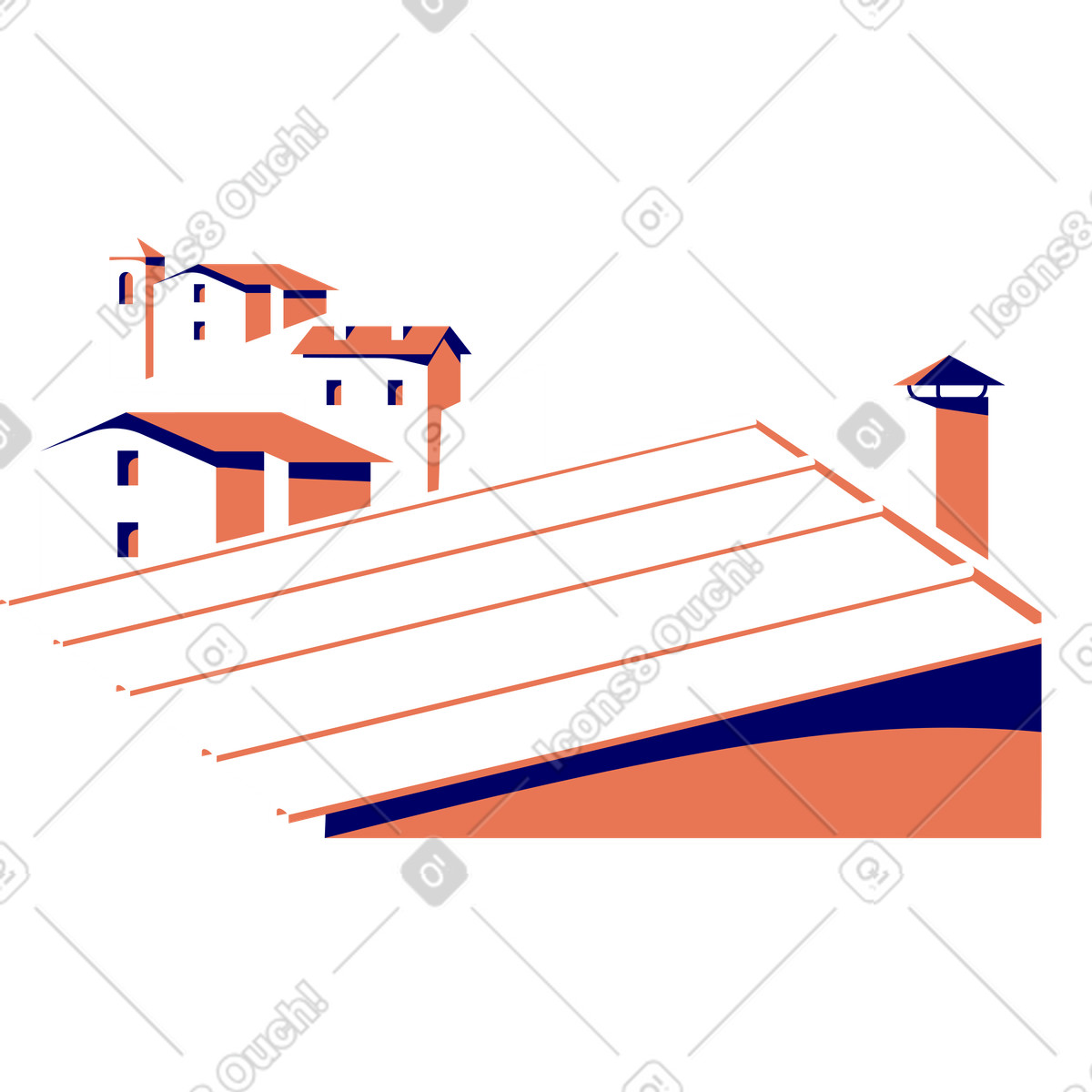 Background roof illustration in Lounge style download in PNG, SVG