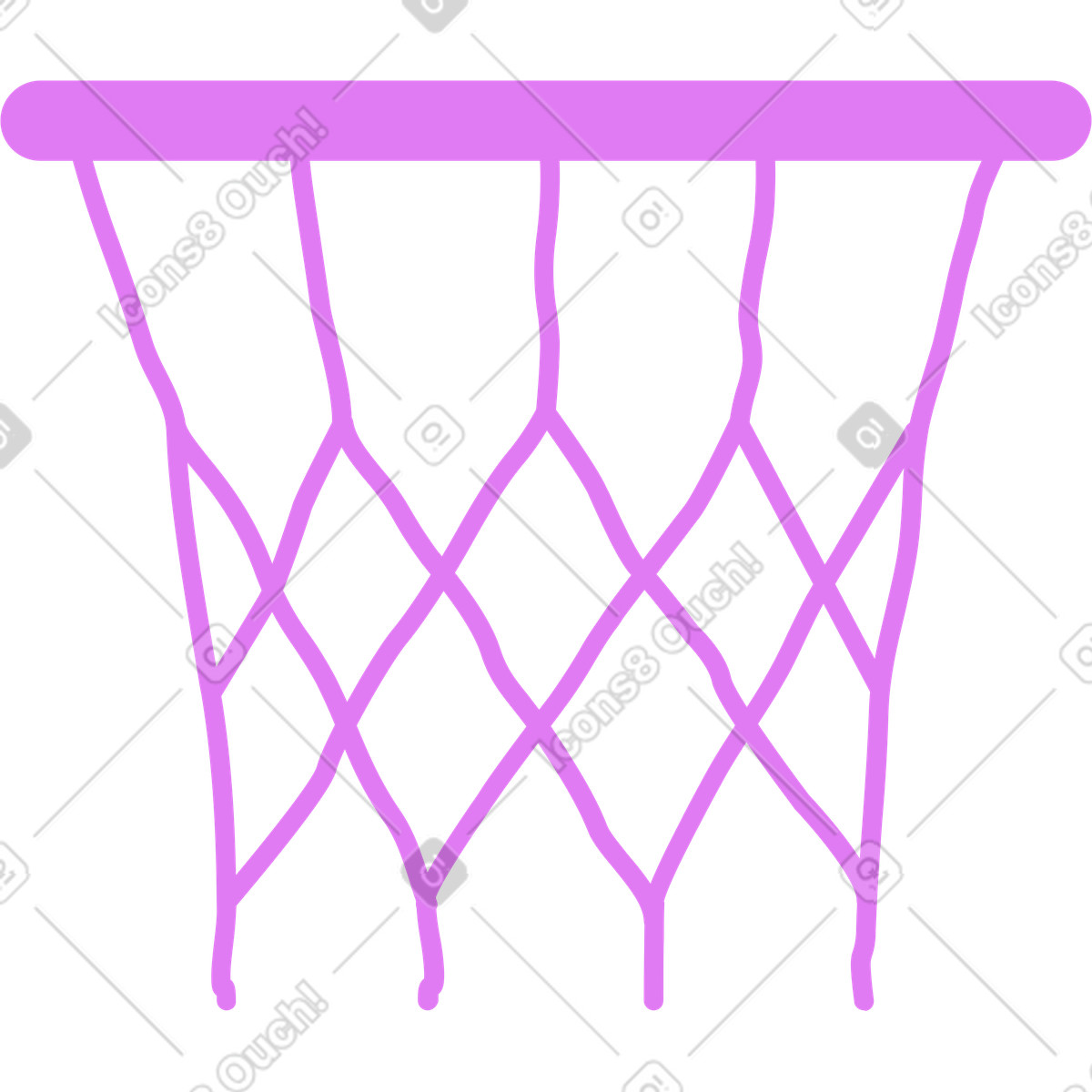 Basketball hoop illustrazione in stile Conifer scarica in PNG, SVG