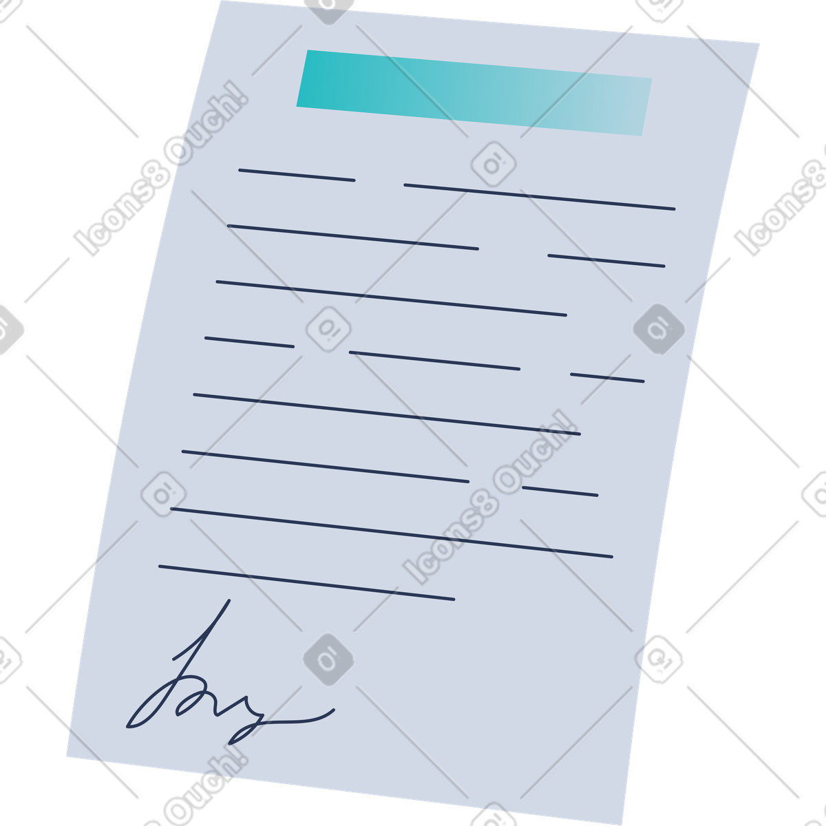 Document illustration in PNG, SVG
