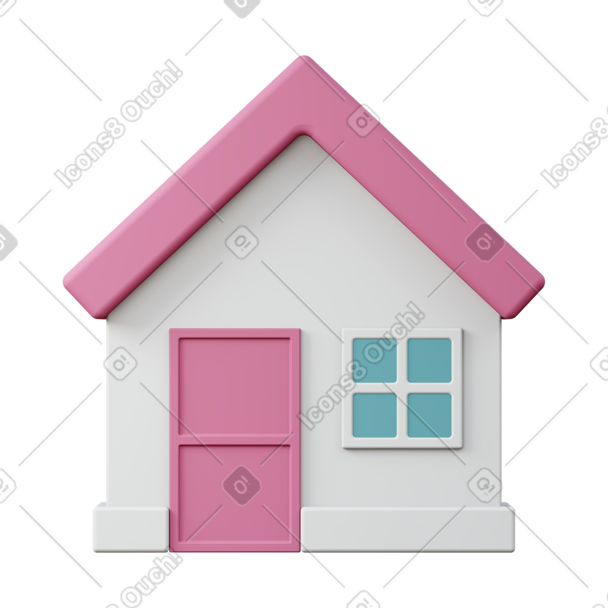 Ilustración Home en estilo 3D Sugary a descargar en PNG y SVG