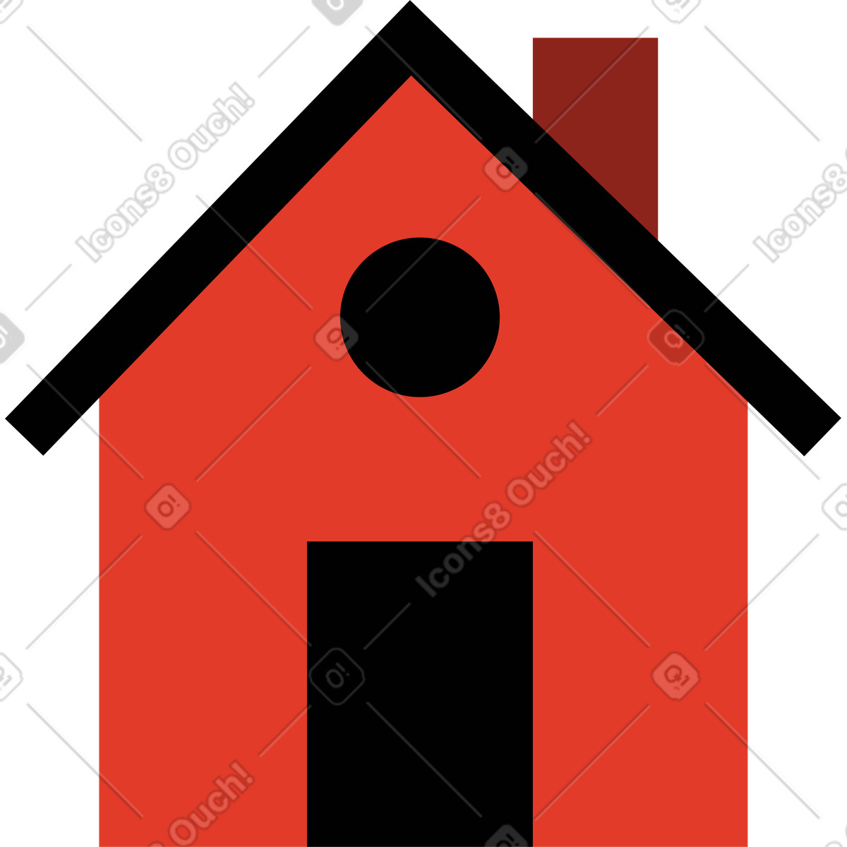 Ilustração de Casa em no estilo Burgundy para baixar em PNG, SVG