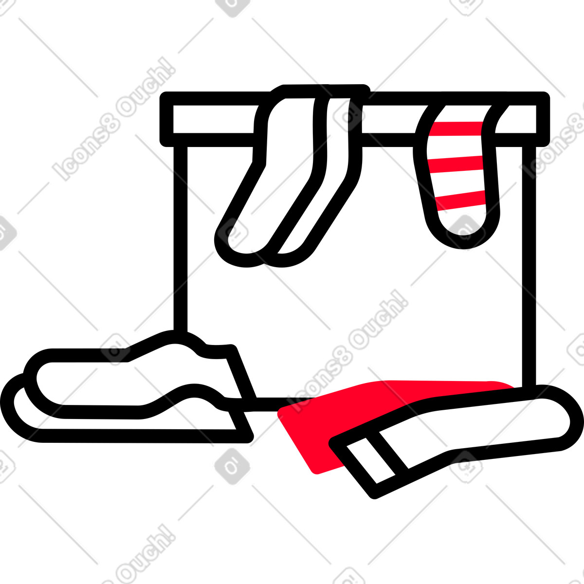 Box full of socks illustration in Transistor style download in PNG, SVG