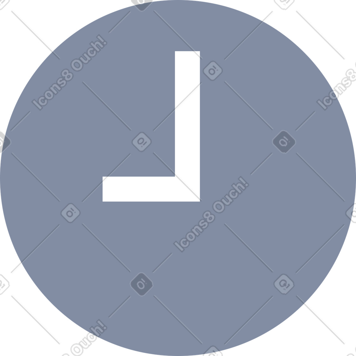 Clock icon illustration in System style download in PNG, SVG