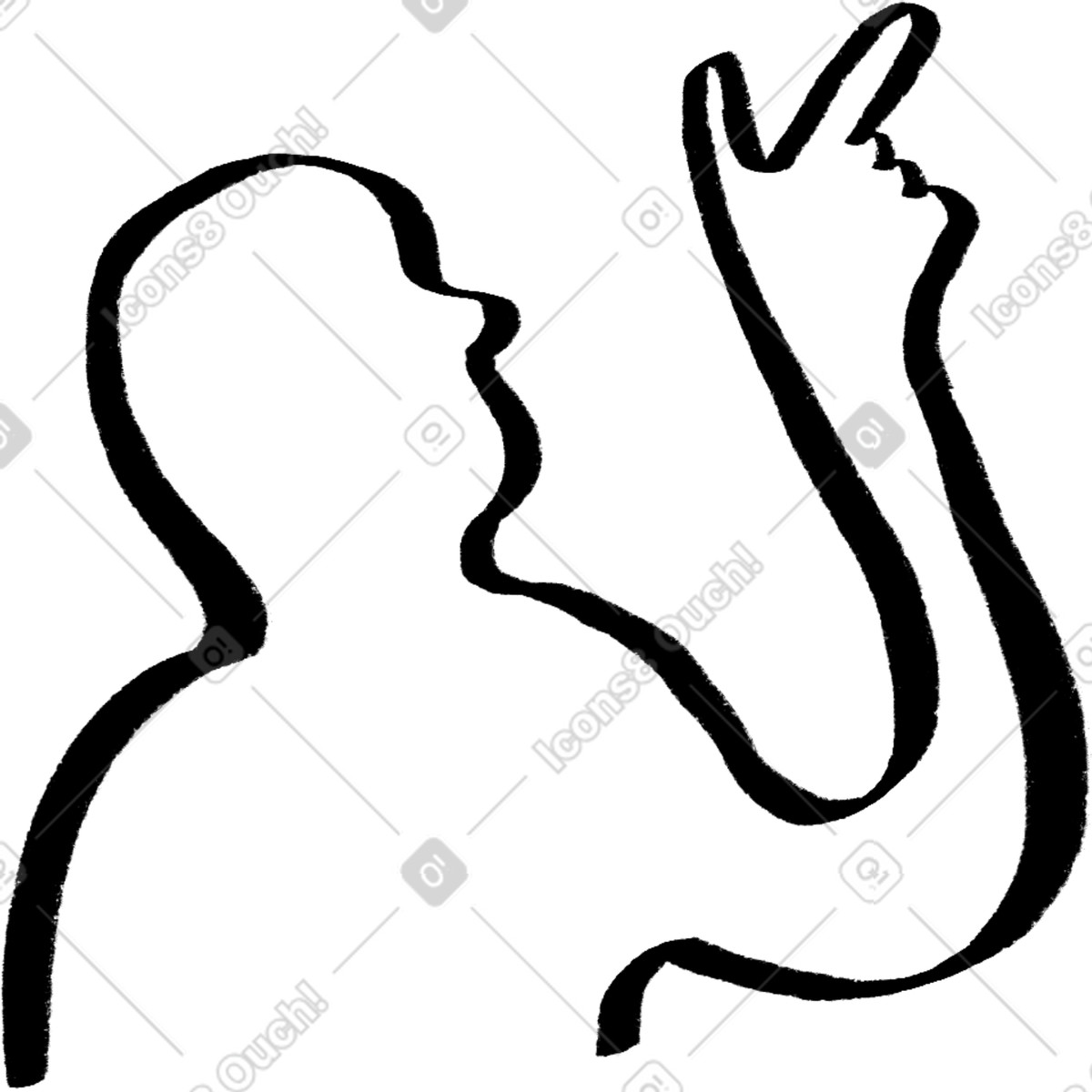 Illustration animée Personne pointant quelque chose dans le style Hand-drawn animation à télécharger aux formats GIF, Lottie (JSON), AE