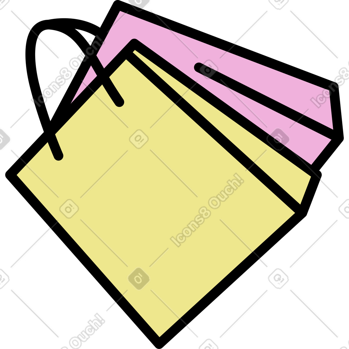 Ilustración Bolsas de compra en estilo Mochi a descargar en PNG y SVG