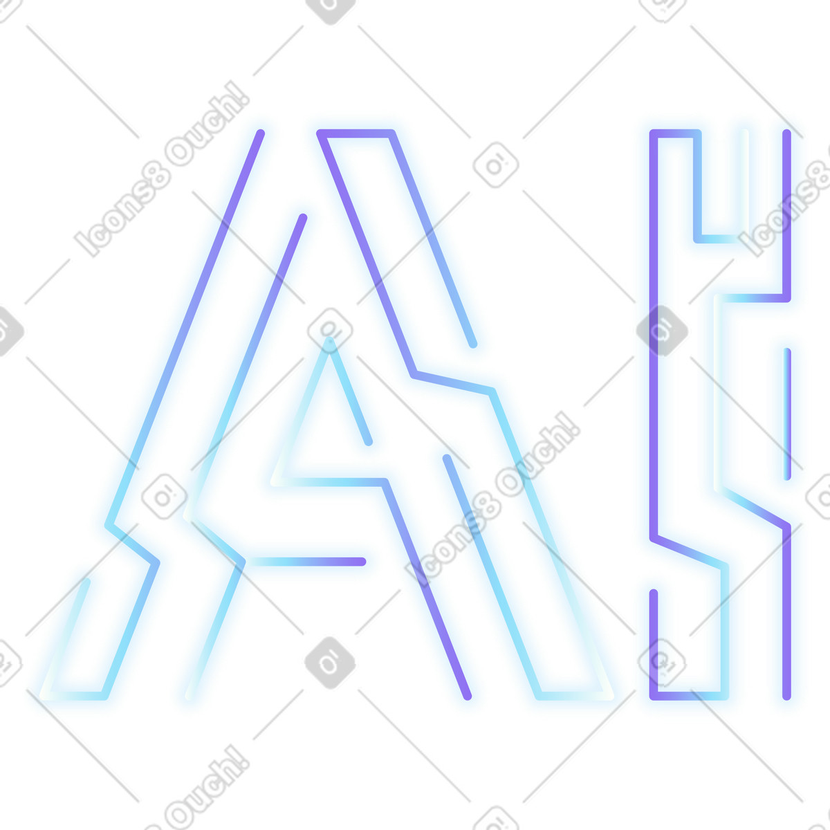 Ilustración Letras ai en estilo Isotech a descargar en PNG y SVG