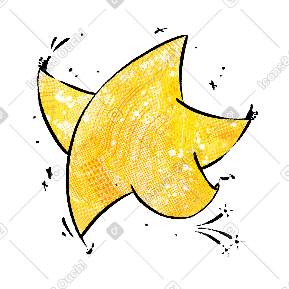 Star saltando e celebrando il successo illustrazione in stile Doobry scarica in PNG, SVG