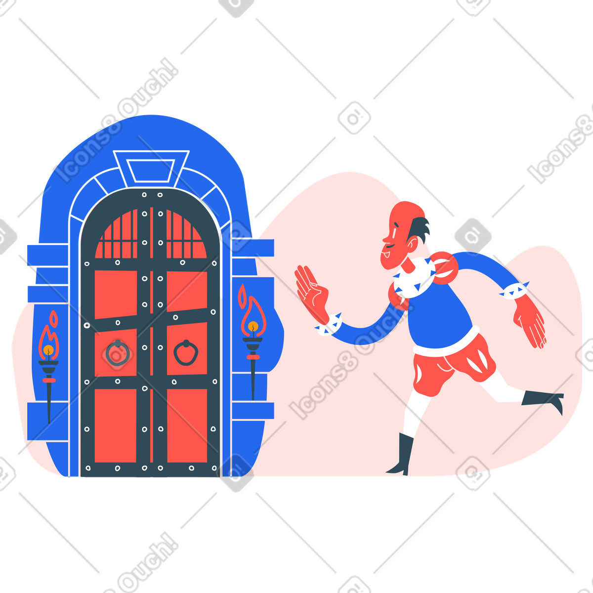 Ilustração de Log in, Authentication or access control concept em no estilo Kingdom para baixar em PNG, SVG