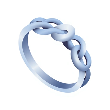 A Celtic knot ring with an intricate interlacing design