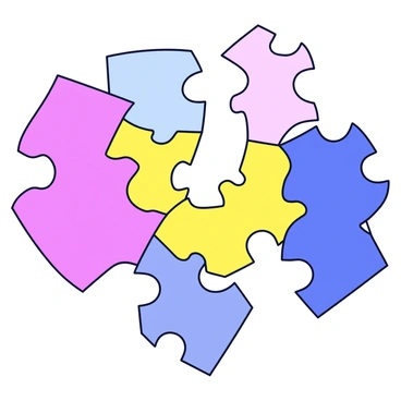 A puzzle of tectonic plates fitting together with a visible transform boundary
