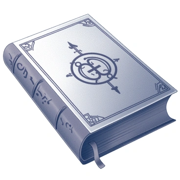A frontispiece of an ancient tome, featuring intricate, mysterious runes and symbols. The design is ornate, with detailed engravings that weave around the central emblem. The runes are varied in size and shape, creating a sense of complexity and depth. The background is textured, suggesting age and wear, with faint lines and markings that further enhance the antiquity of the tome. The overall composition draws attention to the enigmatic symbols, inviting curiosity and intrigue.