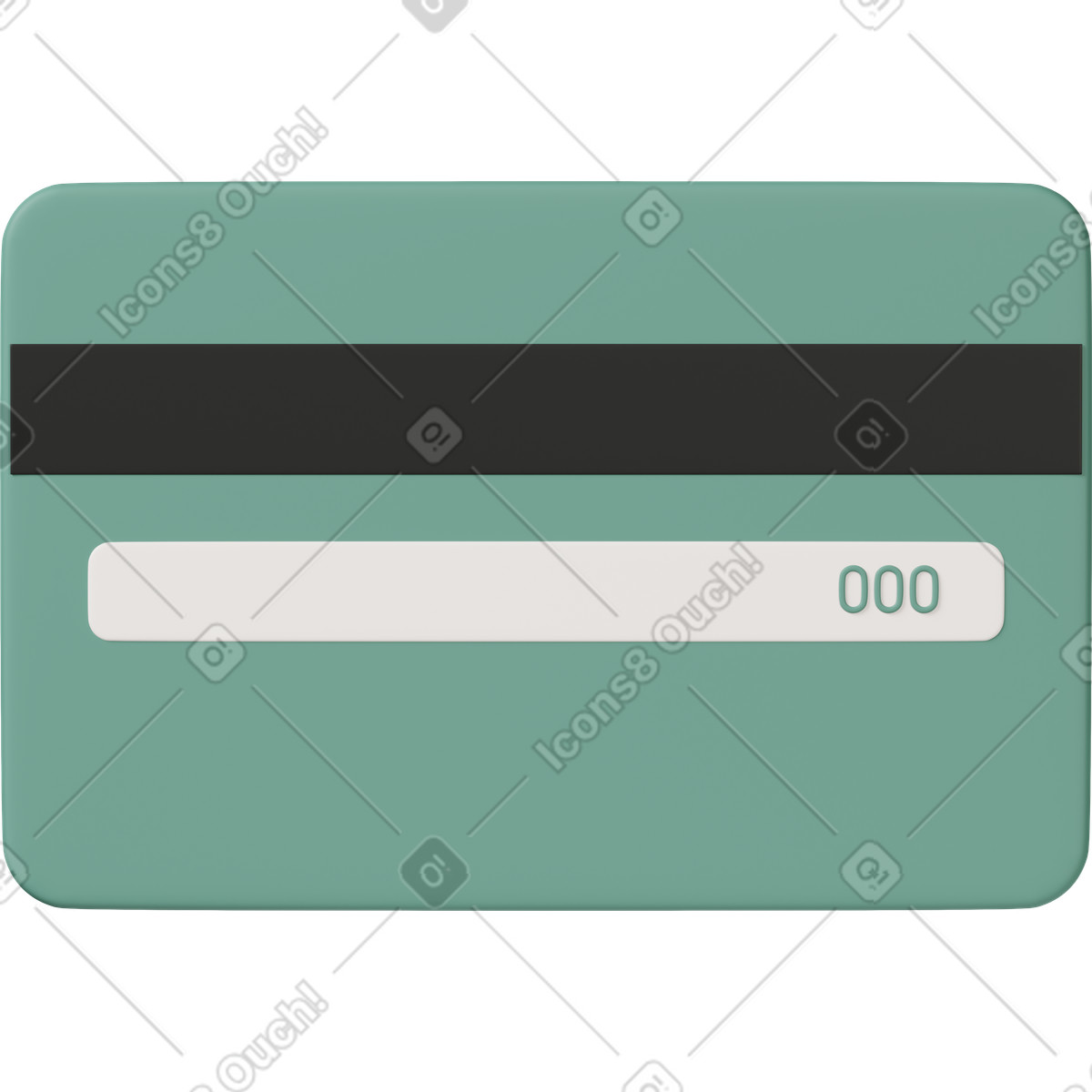 Green credit card-Illustration im 3D Casual life-Stil als Download in PNG, SVG