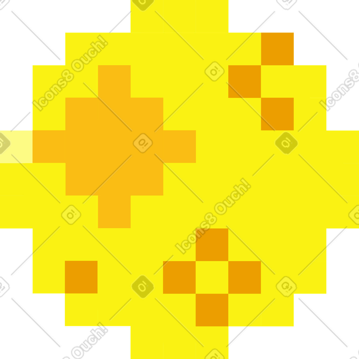 Ilustração de Lua em no estilo 8bit para baixar em PNG, SVG