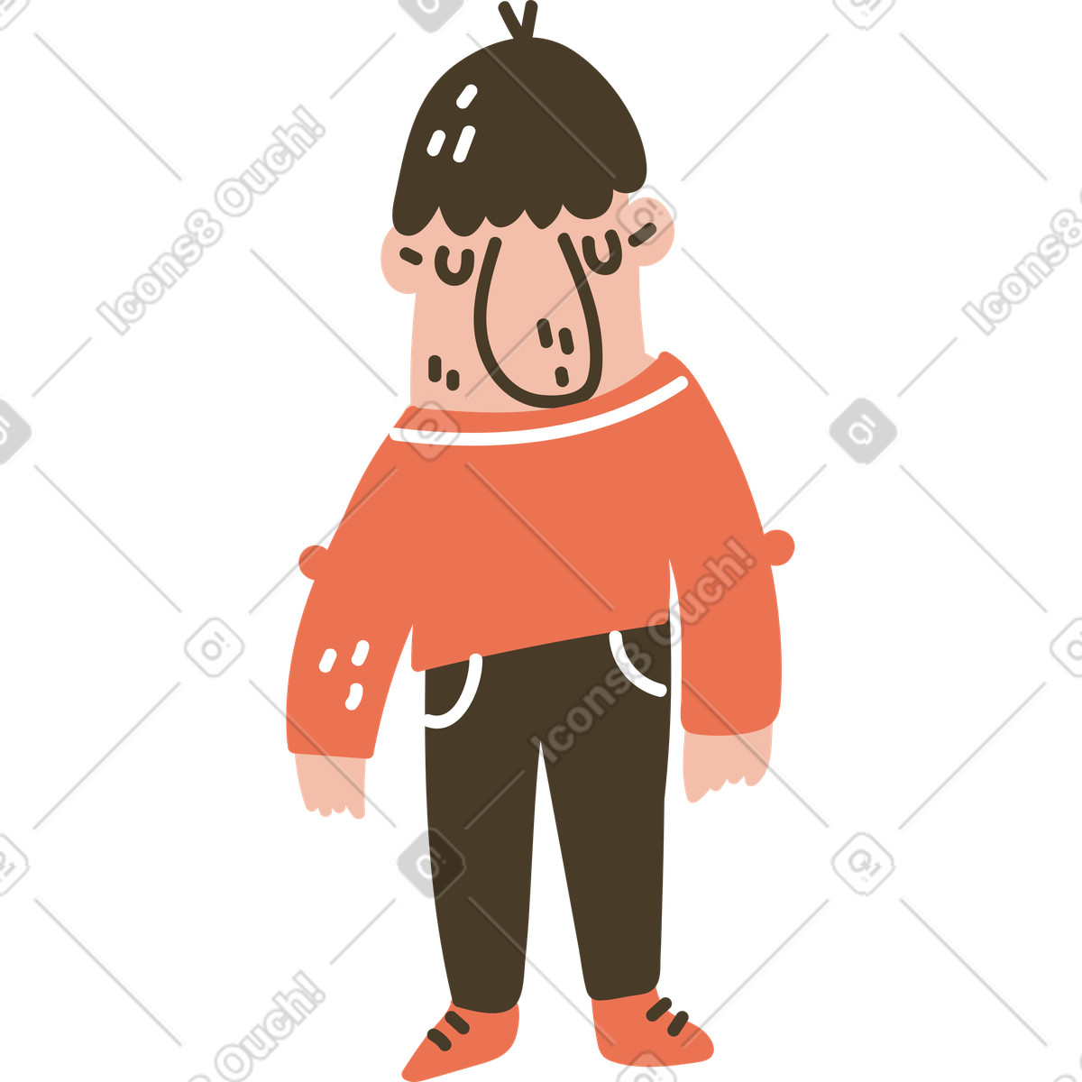 Karlsson スタイルの おとこ のイラストをPNG、SVG形式でダウンロード