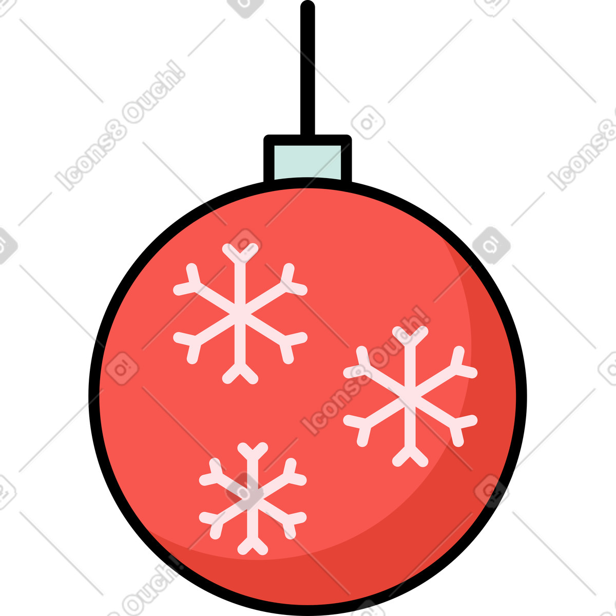 Illustration Décoration de noël dans le style Surr à télécharger aux formats PNG, SVG