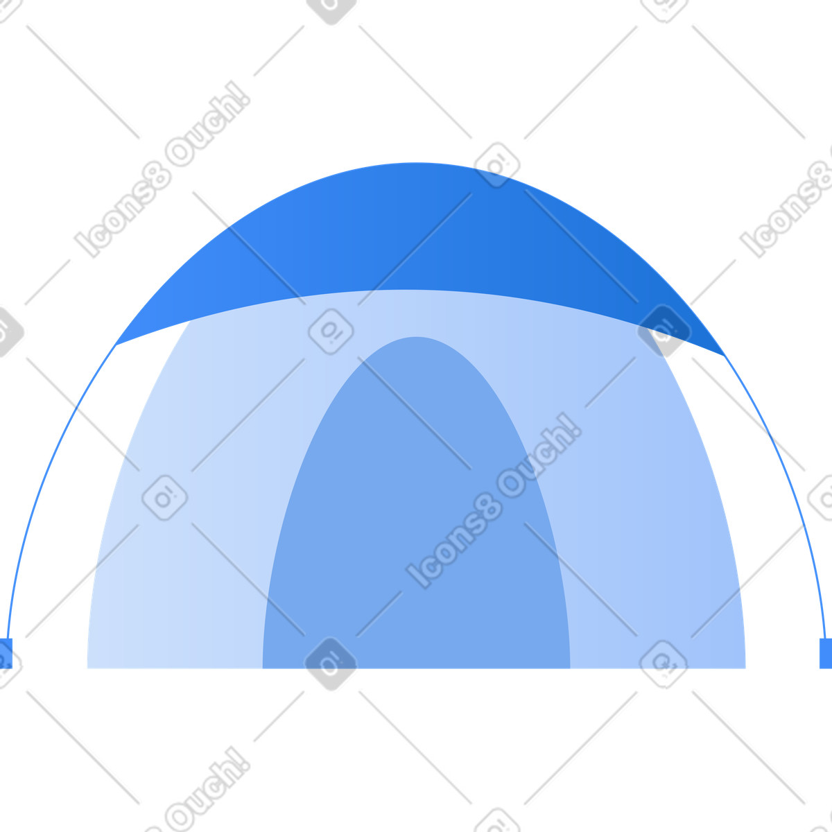 Camp tent illustration in Clip style download in PNG, SVG
