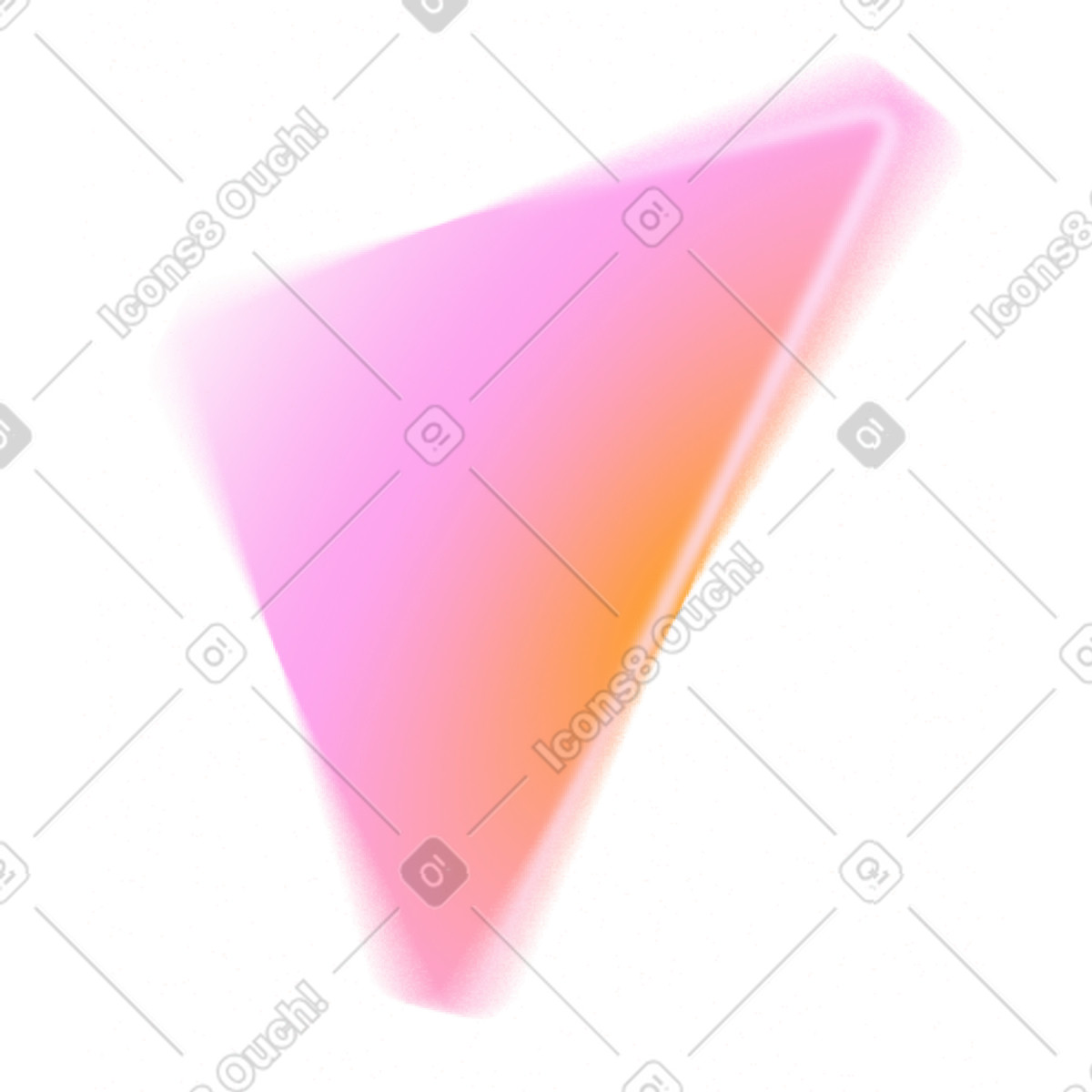 Illustration Triangle orange dans le style Typography à télécharger aux formats PNG, SVG