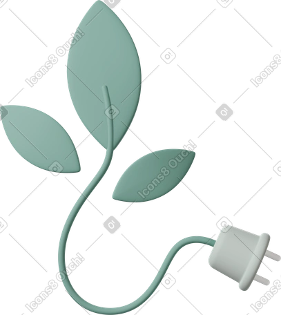 Ilustración 3D eco energy en estilo Ecology Casual life a descargar en PNG y SVG