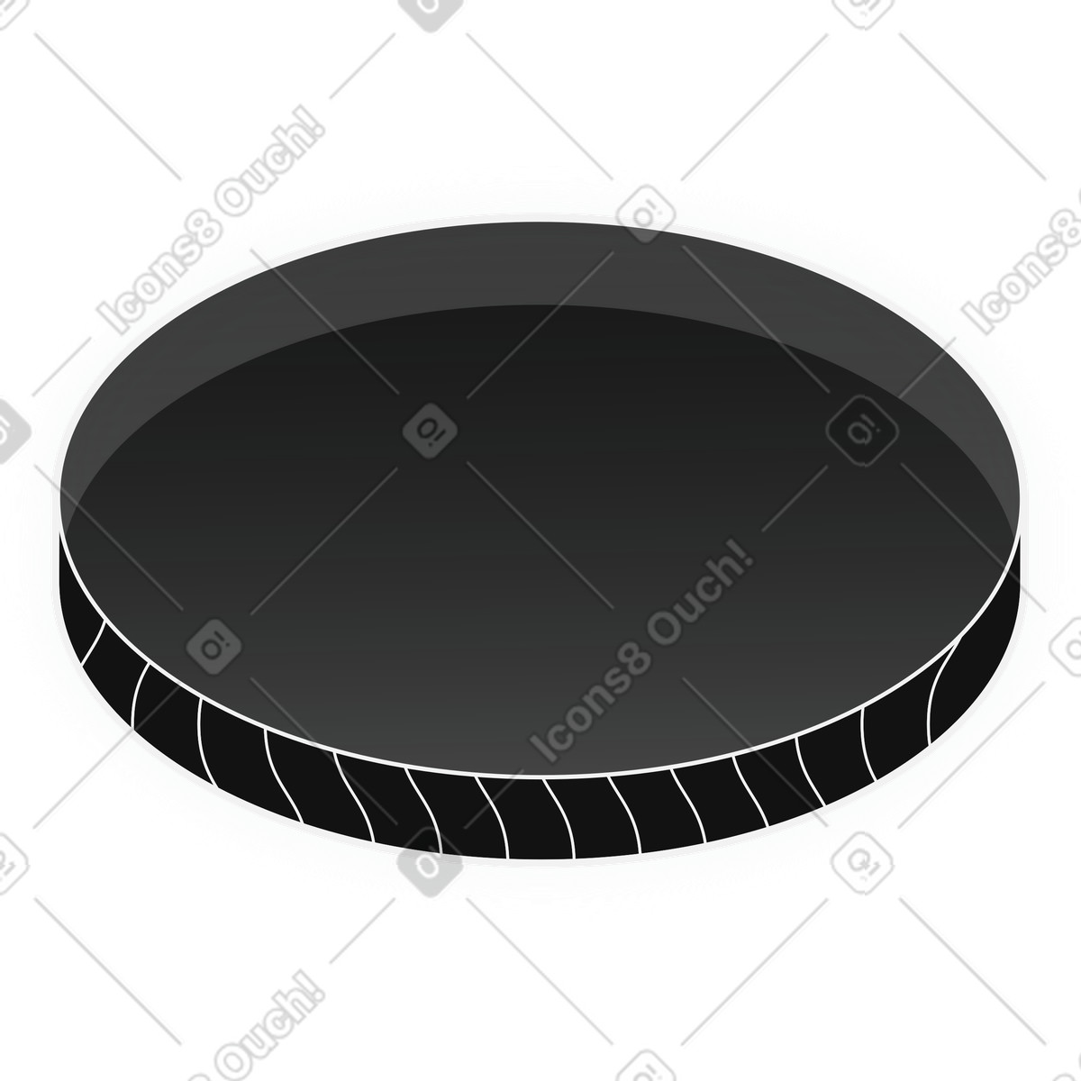 Ilustração de Empty black round pedestal platform em no estilo Inverse para baixar em PNG, SVG