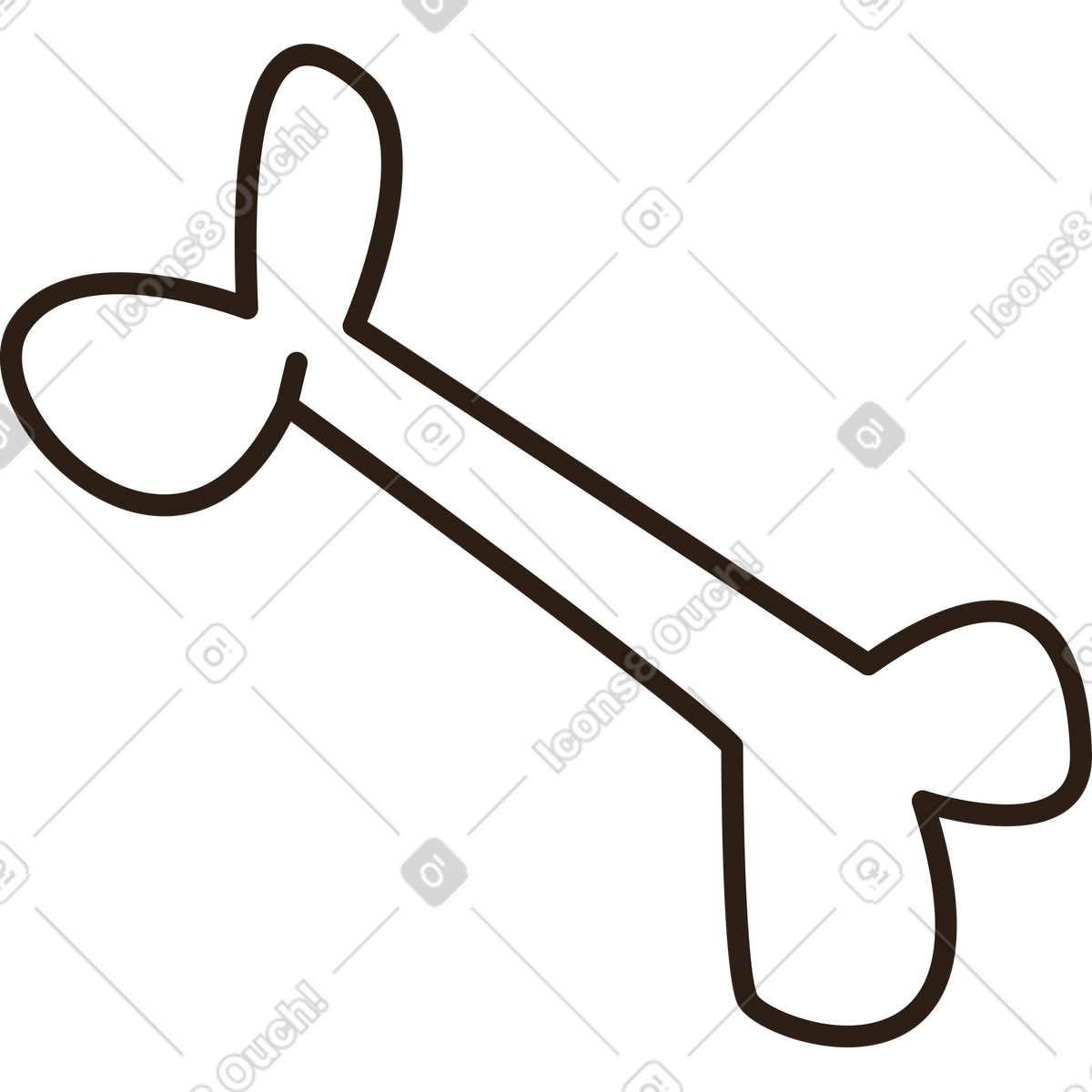Illustration Os blanc dans le style Plain à télécharger aux formats PNG, SVG