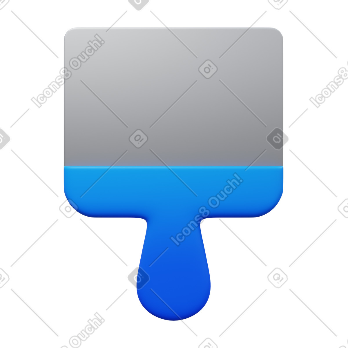 Putty knife illustration in 3D Fluency style download in PNG, SVG