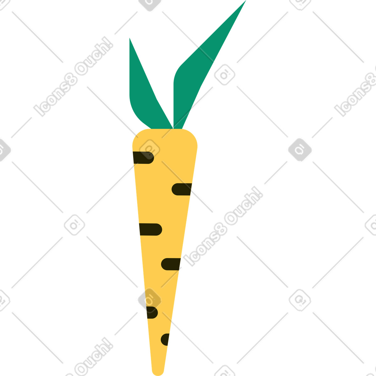 Spot スタイルの にんじん のイラストをPNG、SVG形式でダウンロード
