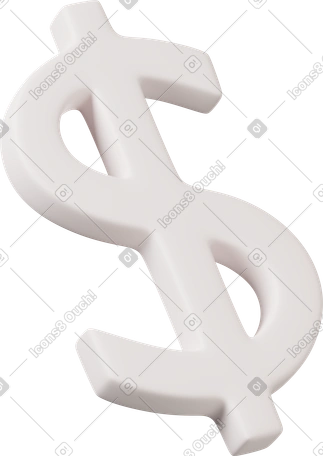 ビジネス Casual life スタイルの 3D dollar のイラストをPNG、SVG形式でダウンロード