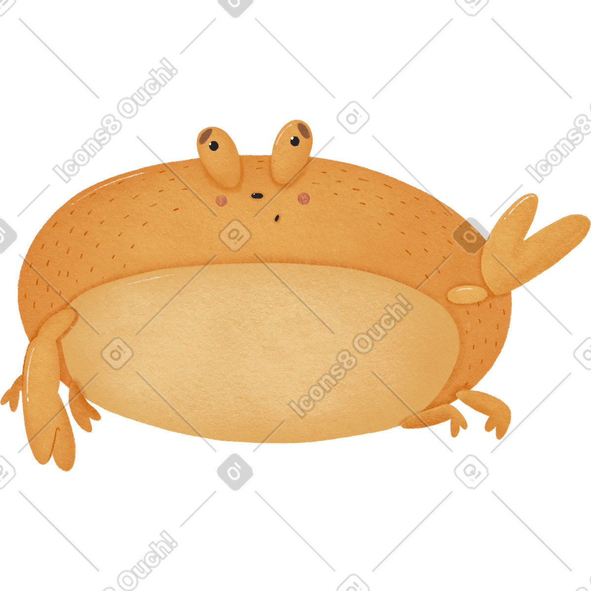 Woolly スタイルの カニ のイラストをPNG、SVG形式でダウンロード