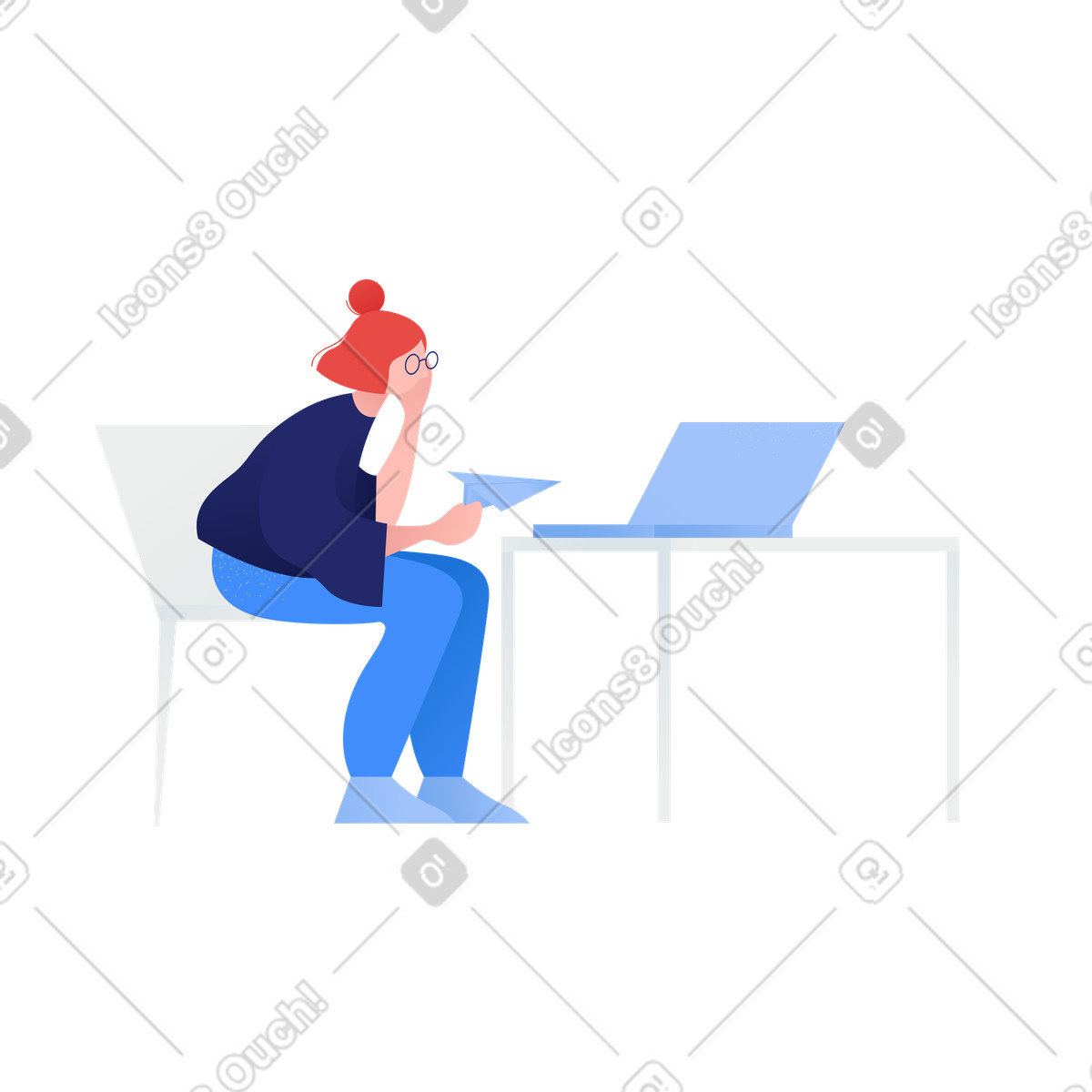 下载 Clip 风格的 没有讯息 插画，支持 PNG、SVG 格式