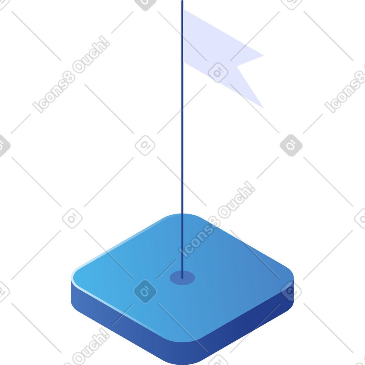 Block mit flagge-Illustration im Quantum-Stil als Download in PNG, SVG