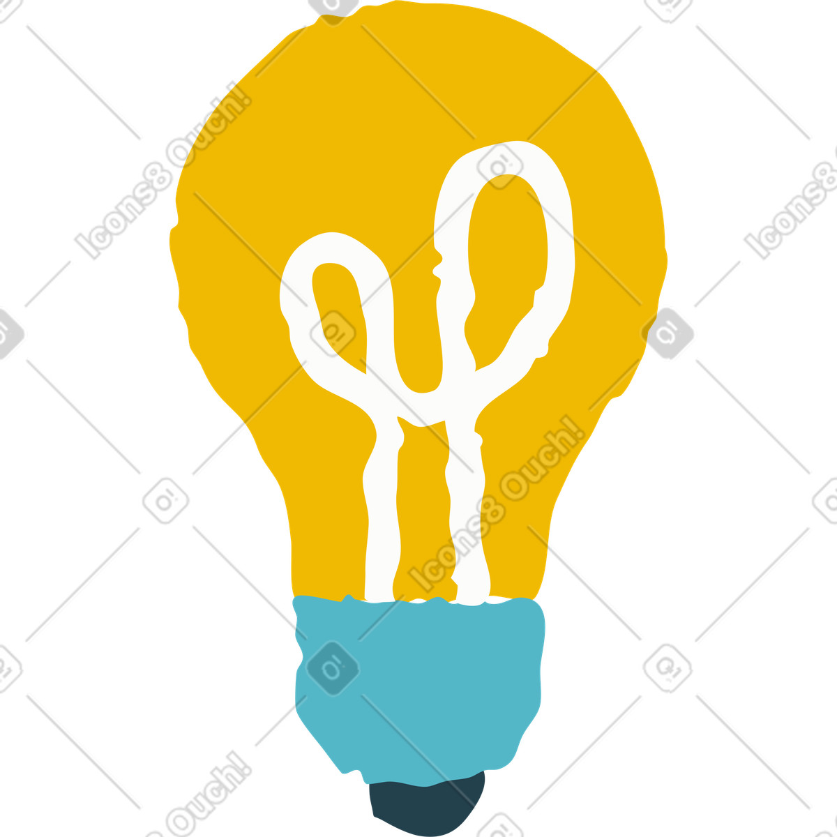 Illustration Ampoule dans le style Flamenco à télécharger aux formats PNG, SVG