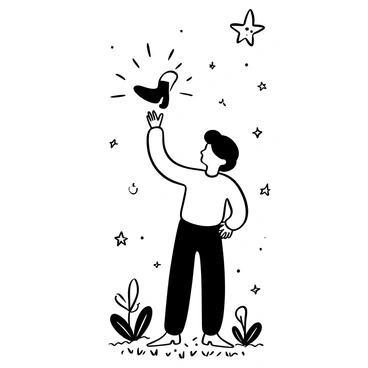 A young person with a casual outfit is standing with one hand raised, holding a "magical slipper" that emits a "glowing light". The light radiates softly around the slipper, creating a halo effect. Surrounding the young person are various whimsical elements such as floating stars and sparkles that suggest an atmosphere of enchantment. The ground beneath them is adorned with intricate patterns that enhance the feeling of magic in the scene.