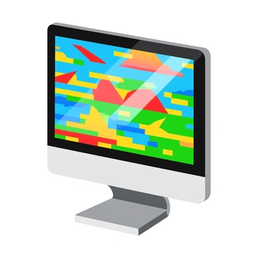 A digital screen displaying an image with pixelated glitches, creating a modern art vibe.