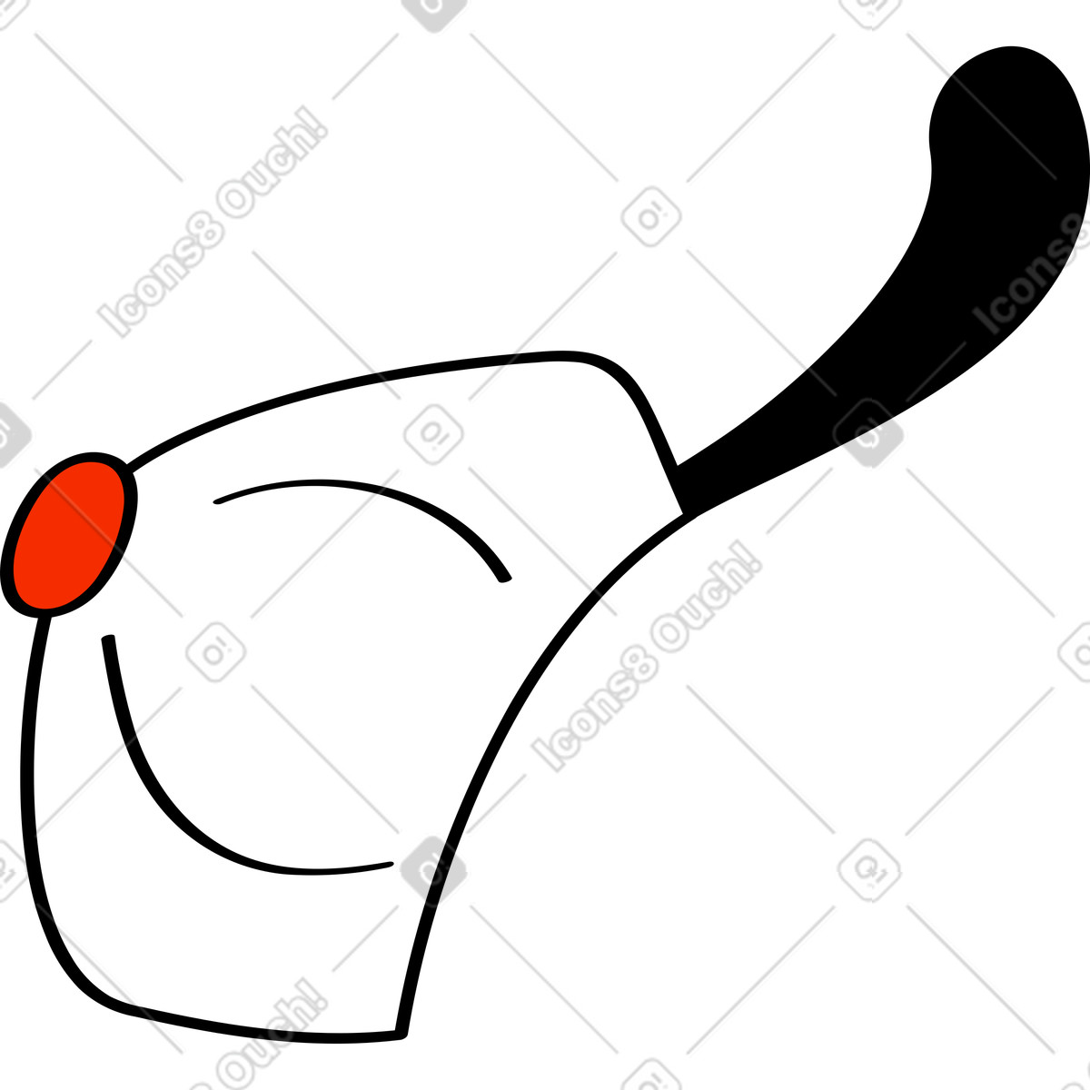 Ilustração de Boné em no estilo Looney para baixar em PNG, SVG