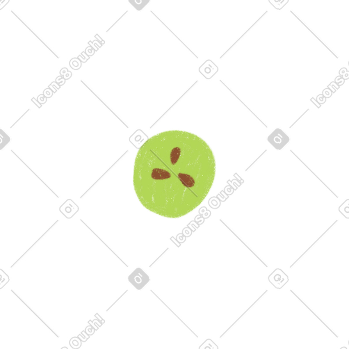 Illustration Grape half dans le style Cozy à télécharger aux formats PNG, SVG