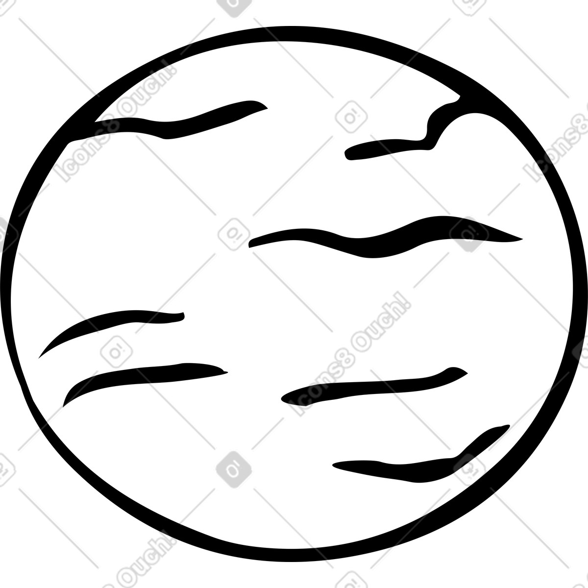 Pianeta venere illustrazione in stile Line scarica in PNG, SVG