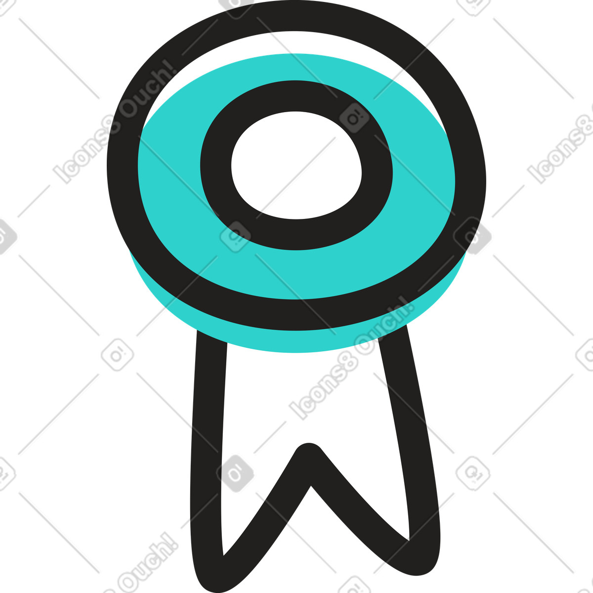 Medal illustration in Little style download in PNG, SVG
