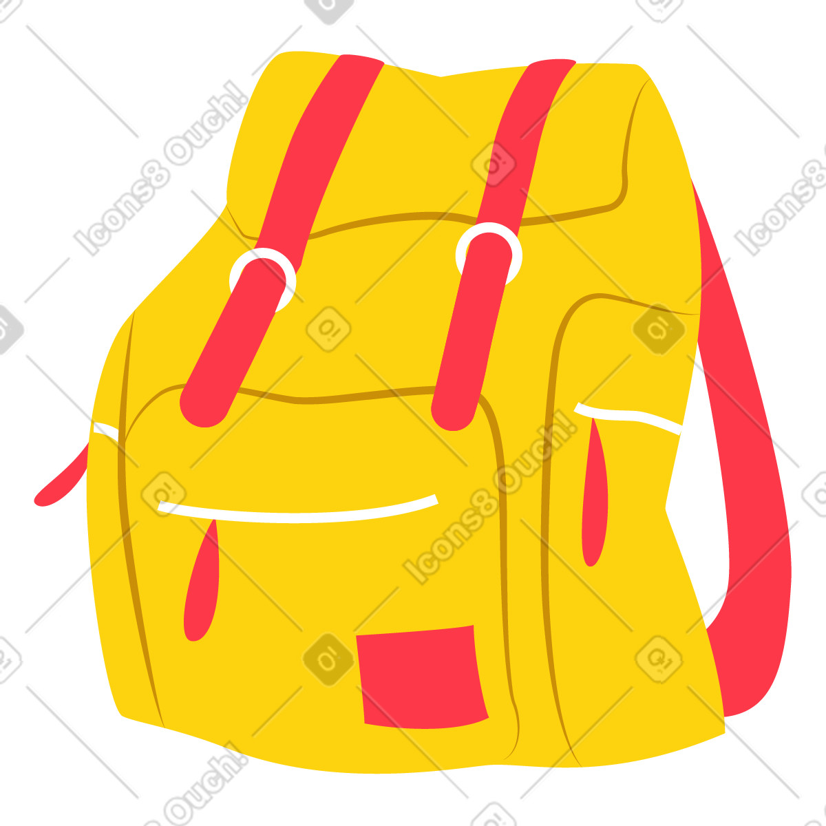 Rucksack-Illustration im Everyday-Stil als Download in PNG, SVG