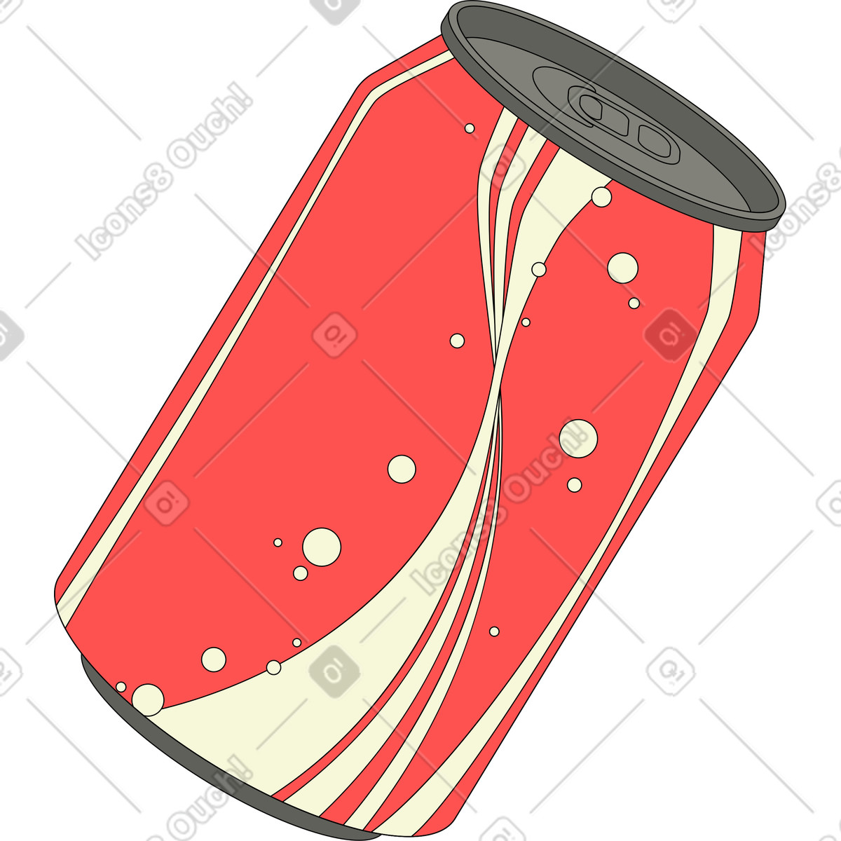 Soda illustration in Retro style download in PNG, SVG